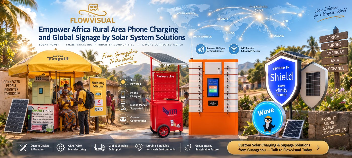 Solar powered kiosk solutions