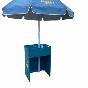 MTN Metal folding cashier counter with umbrella