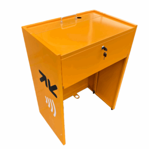 Orange telecom point of sales service counter display