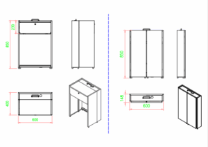 sheet metal folding cashier counter size