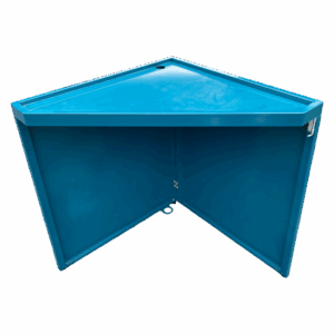 Triangle folding table back side