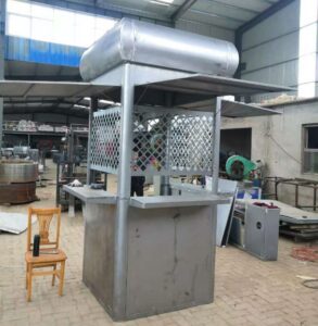 Metal kiosk steel structure sample