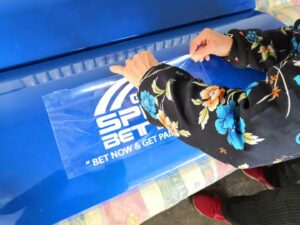 Metal kiosk transfer sticker printing