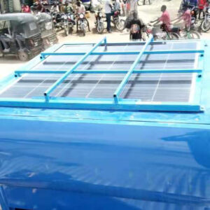Prefab metal solar kiosk roof