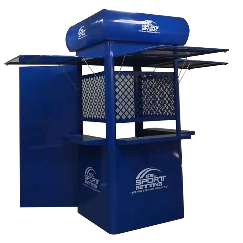 Steel kiosk for betting ticket station