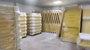 fiberglass kiosk mass production packing