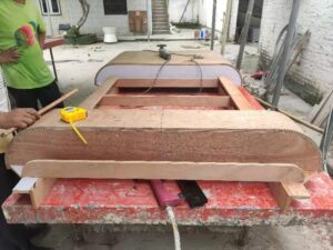 fiberglass kiosk wooden model development