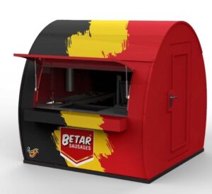 Fiberglass grill kiosk shop 3D mock up new design