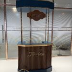 Wooden bar pub cart